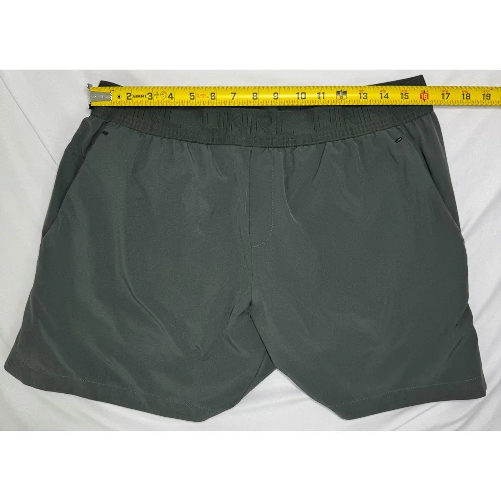 UNRL Apex Shorts Mens XL Dark Green Olive Athletic Training Gym 5.5 Inseam